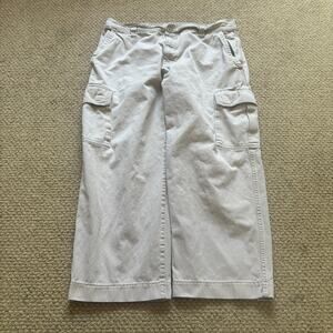 y2k basic editions baggy wide leg chino khaki cargo pants 36x24